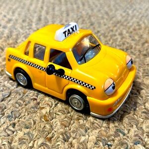 THE CHEVRON CARS  #6 TYLER TAXI COLLECTIBLE 5” CAR YELLOW DOORS & TRUNK OPENS